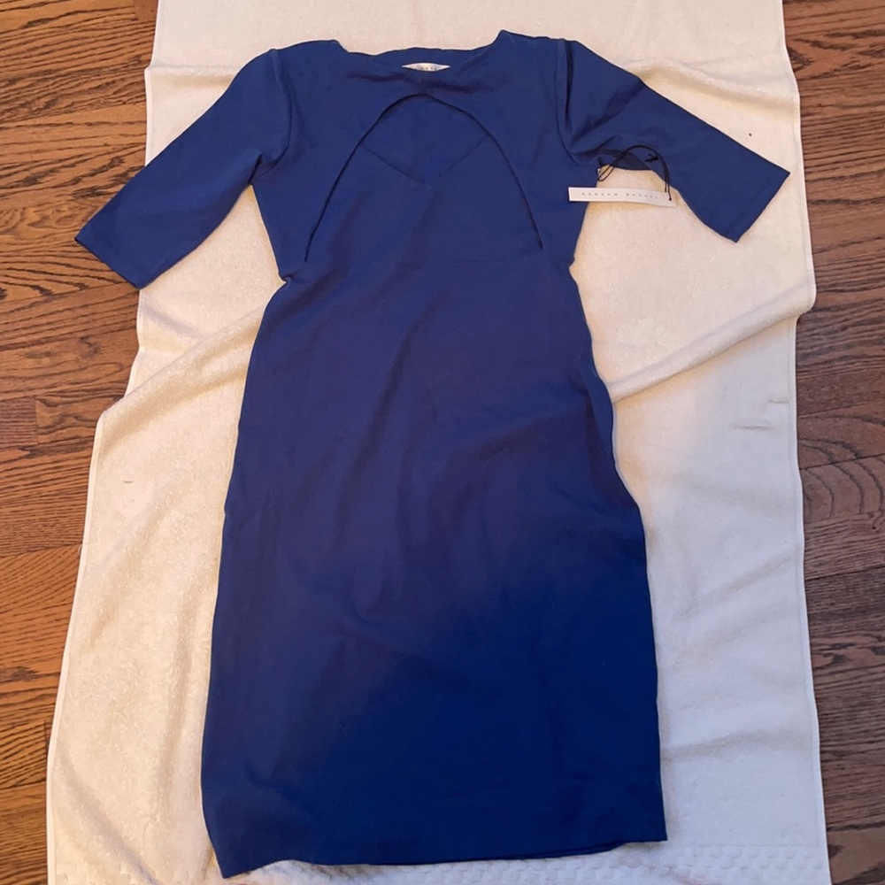 Blue dress cut out in the front size 23